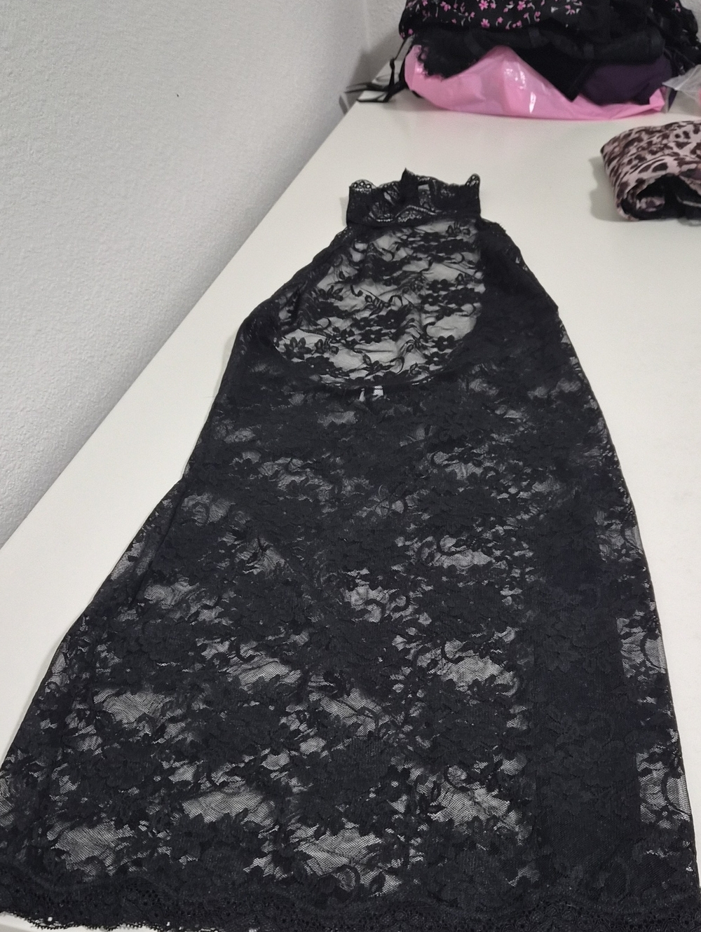 Black Lace Halter Chemise - Women Intimates